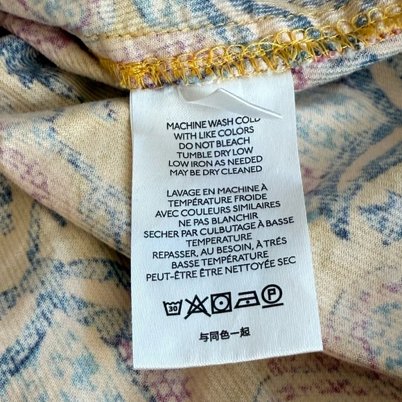 Pilcro Anthropologie Sigourney Corduroy Button-Down Shirt Yellow Floral Sml Boho - Picture 11 of 16